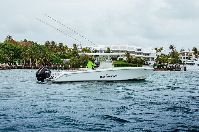 8 hours 34ft Day Dream Private Charter in Nassau - Leaving Nassau Yacht Haven for an open day
