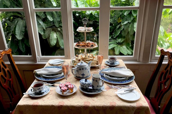 Afternoon Tea at Graycliff Hotel - The tiered tea service: sandwiches first