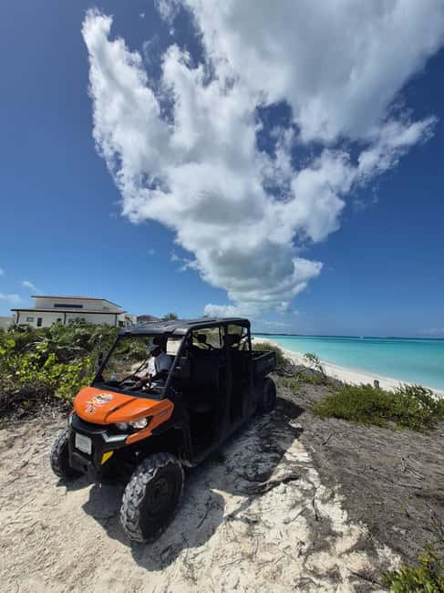 Exuma,Bahamas: 6-Seater Buggy Rental with Bluetooth speaker - Getting comfortable in the six-seat buggy