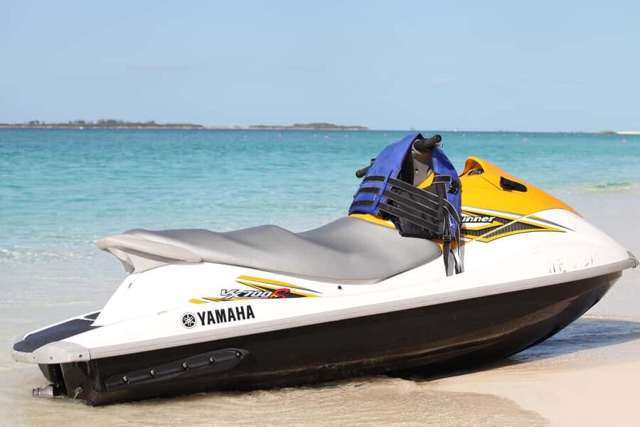 Half Hour Jet Ski Adventure - Arriving at Cabbage Beach near Atlantis