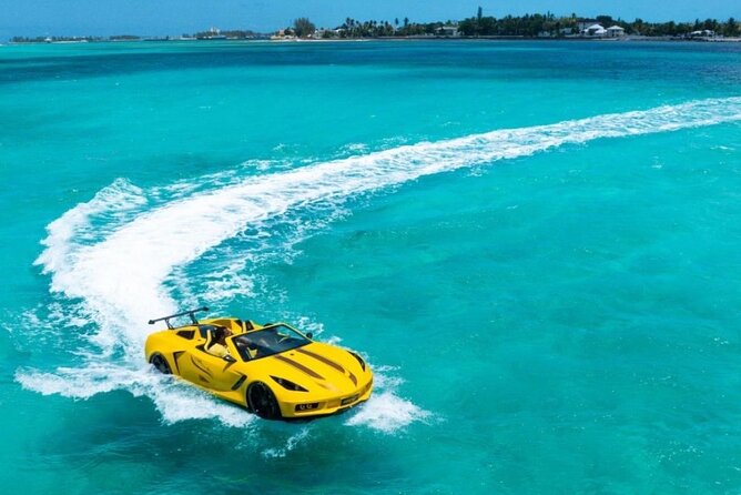 Luxury JetCar Experience-Grand Bahama - A sports car with a wake behind it