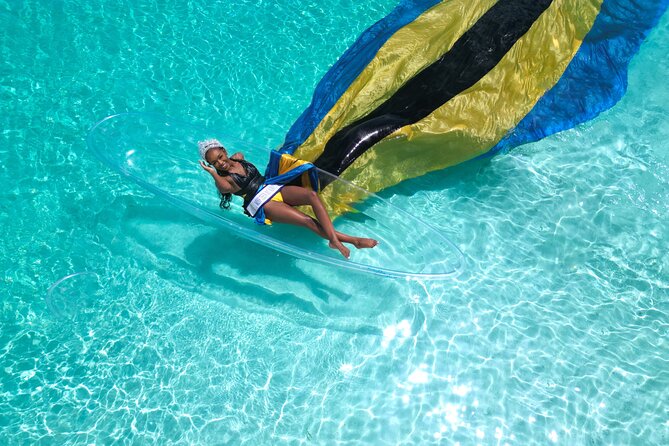 Nassau Clear Kayak Drone Photoshoot- Floating Dress - Clear kayaks create the signature photographs