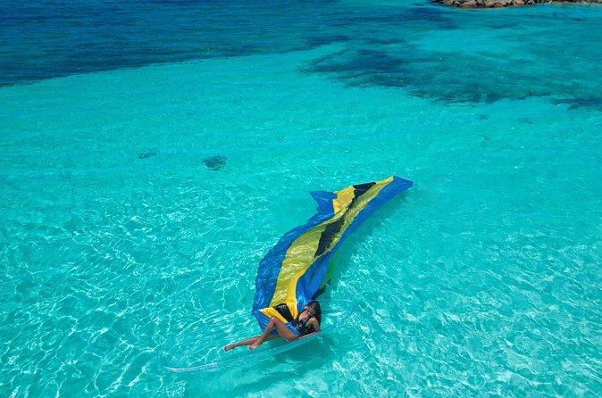 Nassau Clear Kayak Drone Photoshoot- Floating Dress - In-water help makes posing less awkward