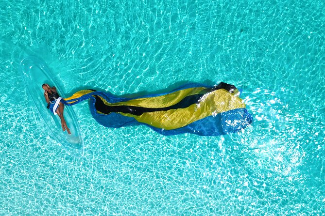 Nassau Clear Kayak Drone Photoshoot- Floating Dress - Weather controls the final result