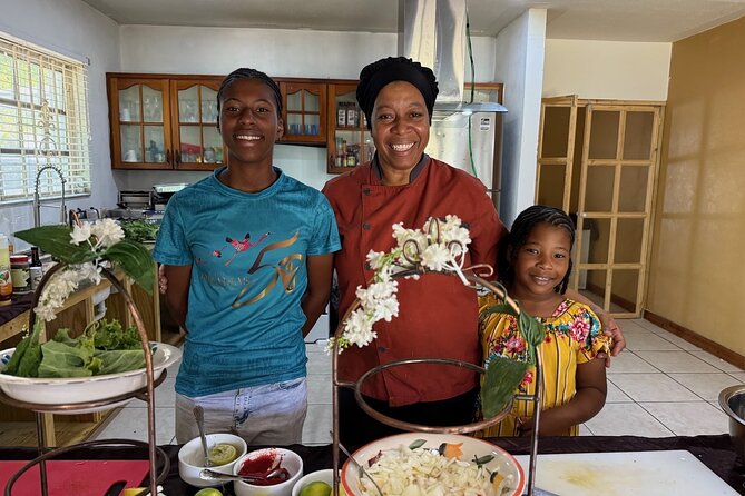 NEW! Authentic Bahamian Cooking and Cocktails with Transfers - Sitting down to eat what you prepared