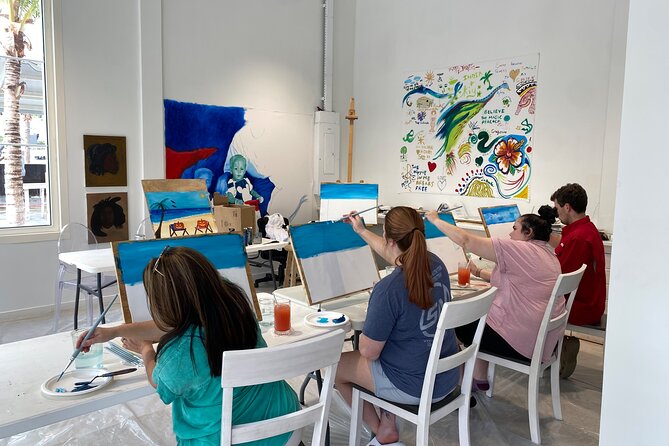 Paint and Sip at the Gallery and Wine Bar - The two-hour class and the Bahamian artistic angle