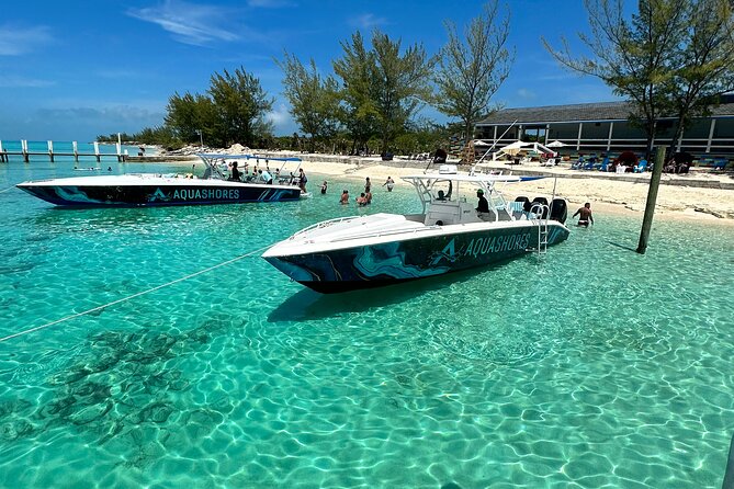 Private Tour 45ft Powerboat to Nearby Islands - The beach bar: lunch, games, and a change of pace