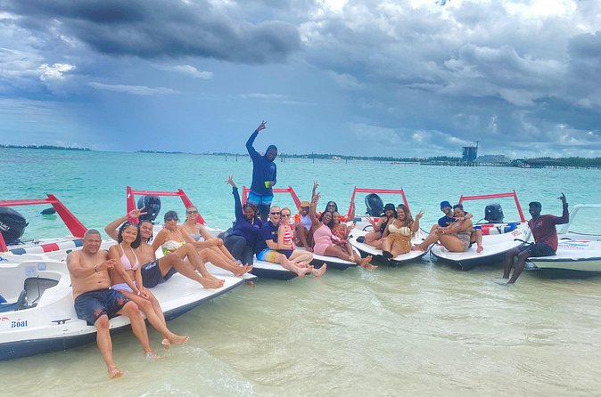 Self Drive Speedboat and Swim with the Pigs - Arriving at the private island with pigs
